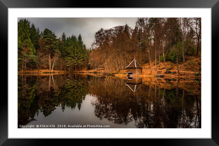 Loch Dunmore Boathouse Framed Mounted Print by Angela H