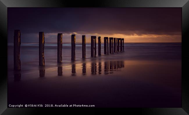 Saltcoats sunset Framed Print by Angela H