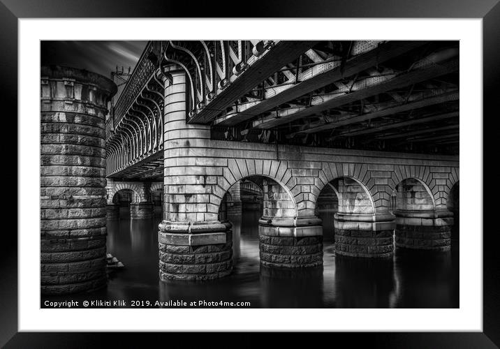 Caledonian Rail Bridge, Glasgow Framed Mounted Print by Angela H