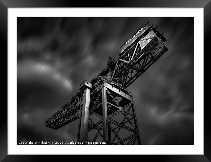 Clydeport Crane Framed Mounted Print by Angela H