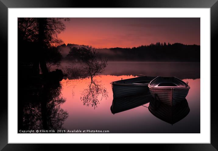 Loch Achray Sunrise Framed Mounted Print by Angela H