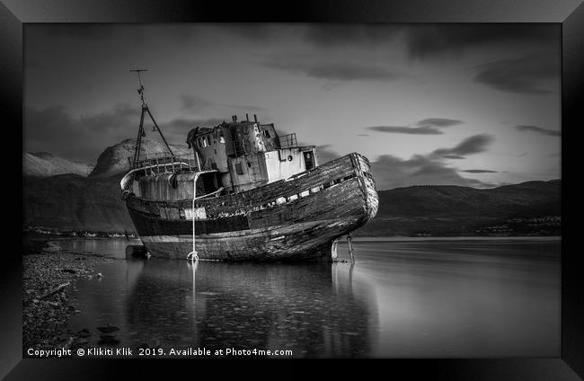 Corpach Boat Wreck Framed Print by Angela H