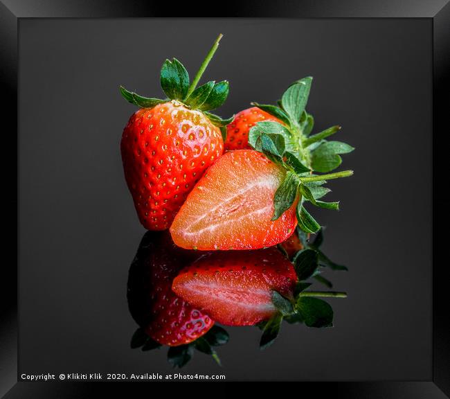 Strawberries Framed Print by Angela H
