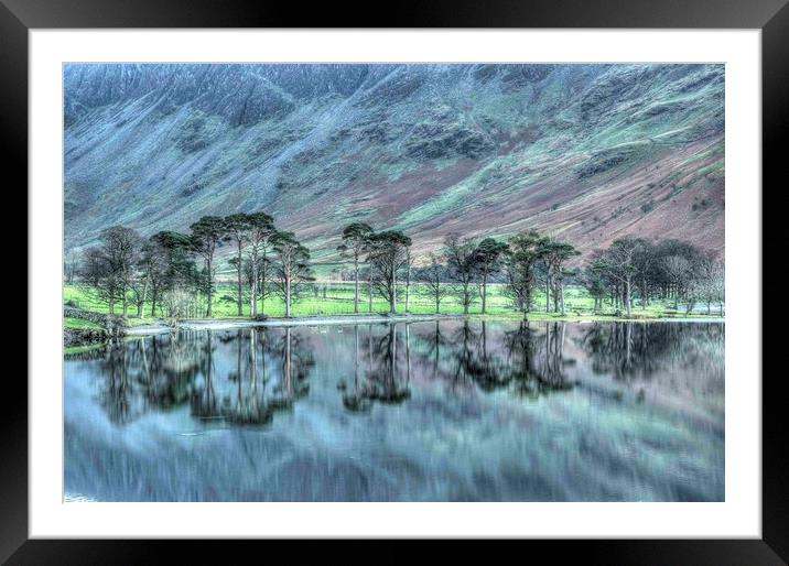 Buttermere Pines Framed Mounted Print by Simon Wells