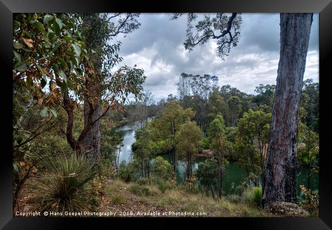 The Collie River Reflections Framed Print by Hans Goepel Photographer