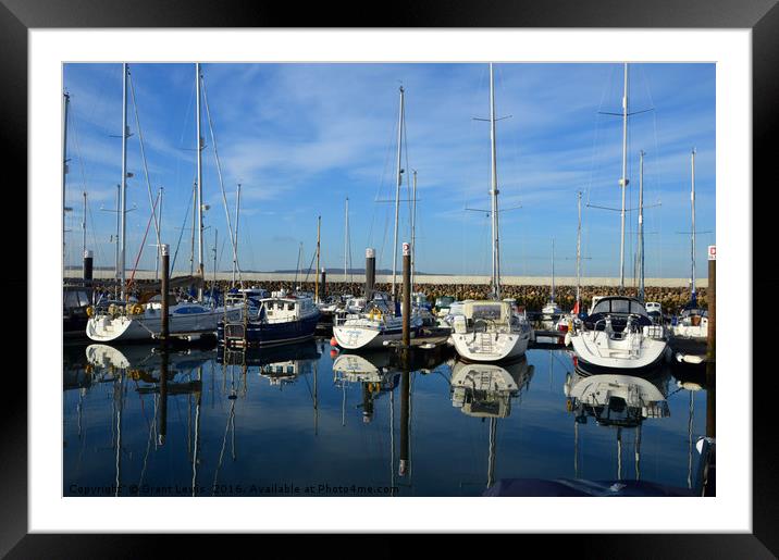 Scottish Marina Reflections Framed Mounted Print by Grant Lewis