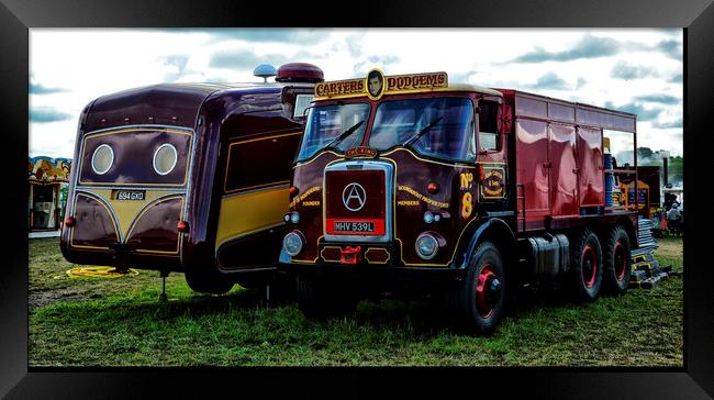 Vintage Fair Wagons at Dorset Steam Fair Framed Print by Grant Lewis