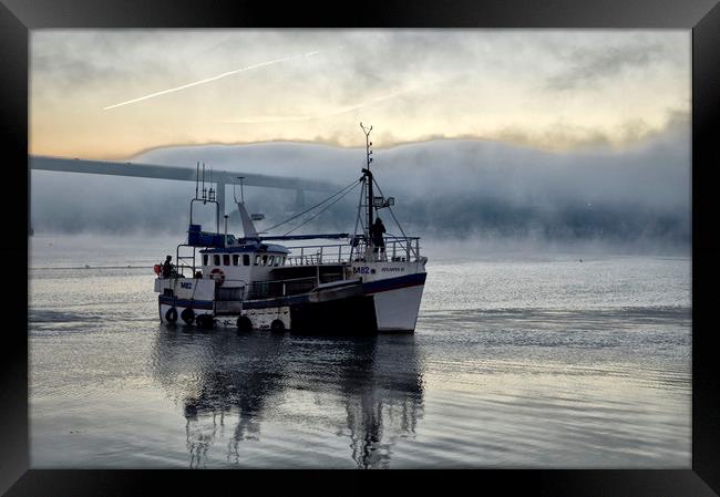 A cold start for the Fishermen Framed Print by Grant Lewis