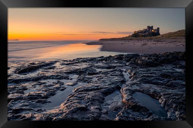 Bamburgh Castle, Northumberland Framed Print by Michael Brookes