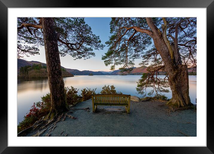 Friar's Crag Derwent Water keswick Framed Mounted Print by Michael Brookes