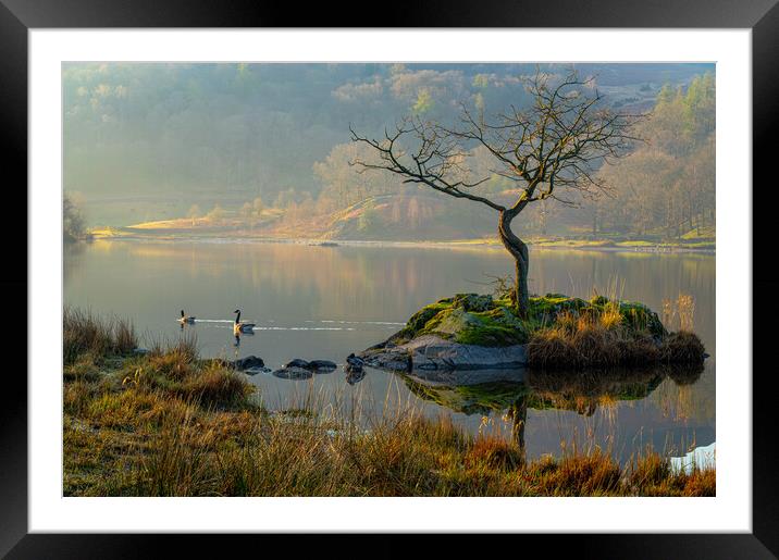 Ethereal Rydal Water Framed Mounted Print by Michael Brookes