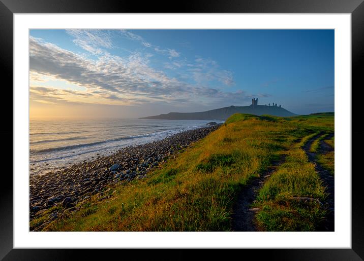 Dunstaburgh castle, Northumberland, UK Framed Mounted Print by Michael Brookes