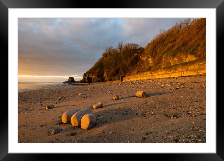 Charlestown beach at dawn Framed Mounted Print by Michael Brookes