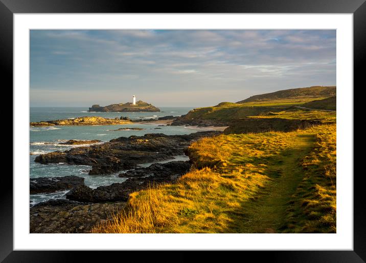 Beautiful Godrevy Framed Mounted Print by Michael Brookes