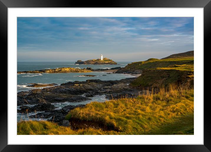 Godrevy in early Spring Framed Mounted Print by Michael Brookes
