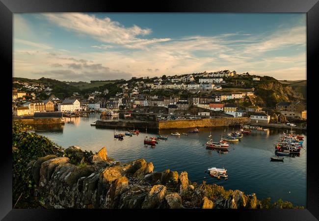 Mevagissey Harbour Framed Print by Michael Brookes