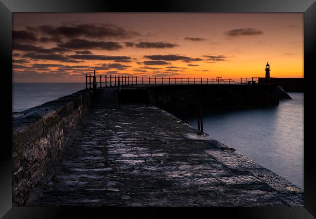 Harbour dawn Mevagissey Framed Print by Michael Brookes