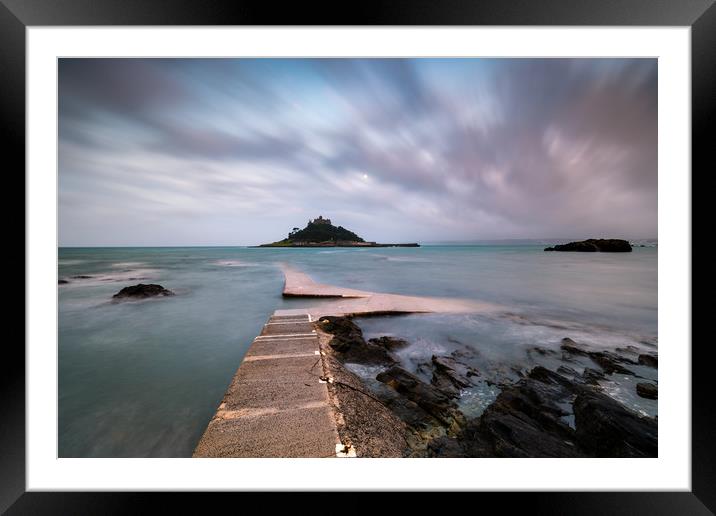 A cloudy morning at the Mount Framed Mounted Print by Michael Brookes