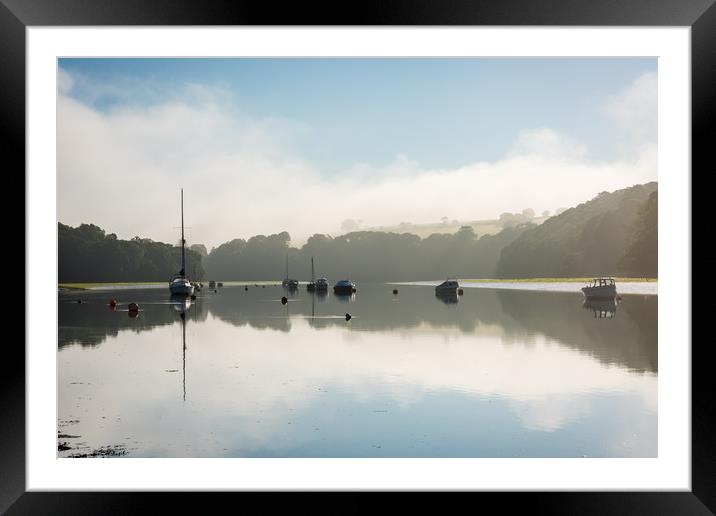 River tranquility Framed Mounted Print by Michael Brookes