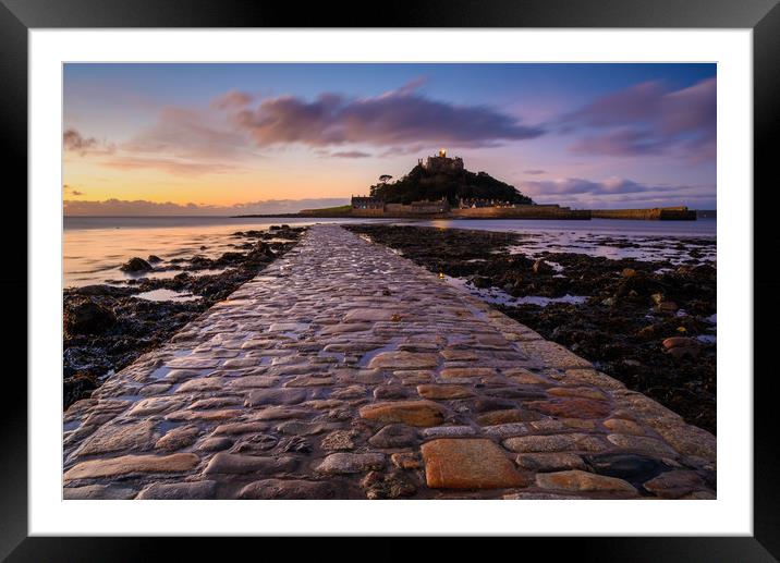 Christmas Saint Michael's Mount Framed Mounted Print by Michael Brookes