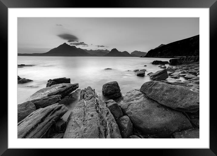 Elgol and the Cuillin mountains Framed Mounted Print by Michael Brookes