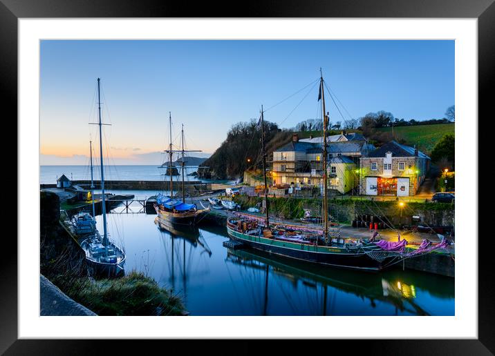 Charlestown harbour dawn Framed Mounted Print by Michael Brookes