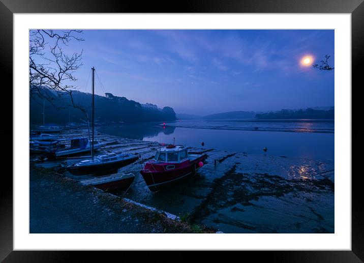 Moon over Sunny Corner Framed Mounted Print by Michael Brookes