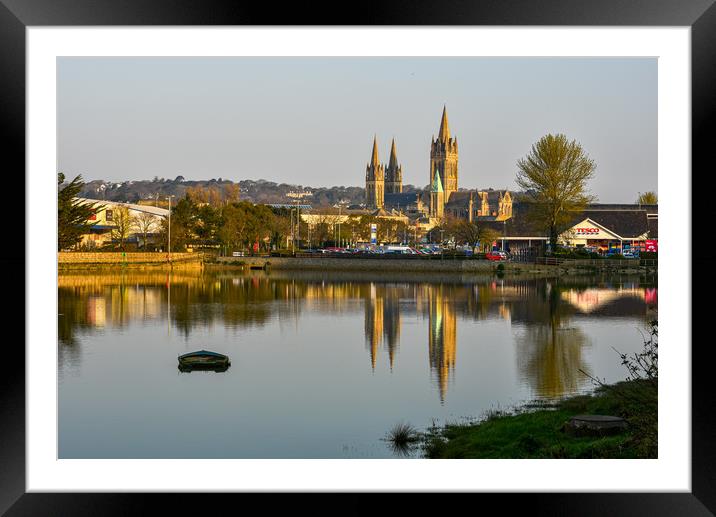 Golden cathedral reflection Framed Mounted Print by Michael Brookes