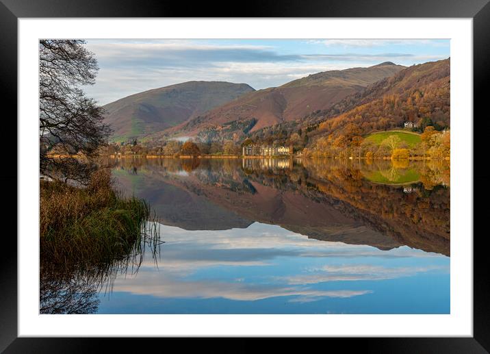 Grassmere Autumn reflections  Framed Mounted Print by Michael Brookes