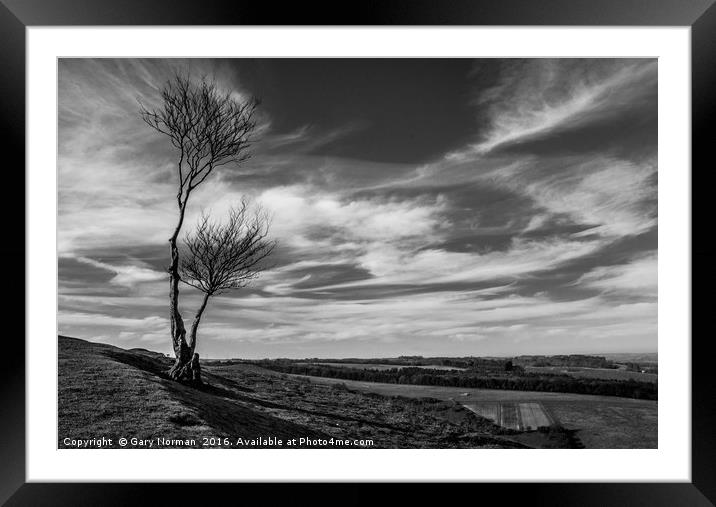 Black and White on Deacon Hill Framed Mounted Print by Gary Norman