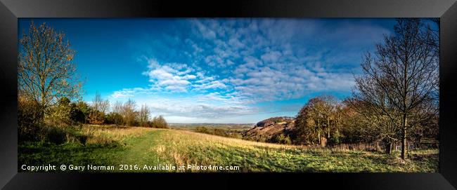 Sharpenhoe Clappers Panorama Framed Print by Gary Norman