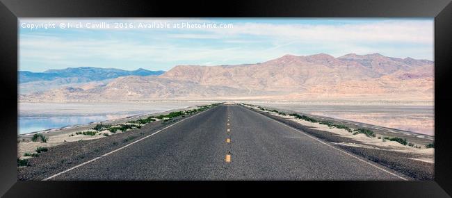 The Road to Bonneville Salt Flats, Utah. Framed Print by Nick Caville