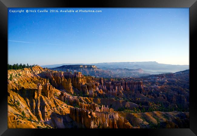 Bryce Canyon at Midnight Framed Print by Nick Caville