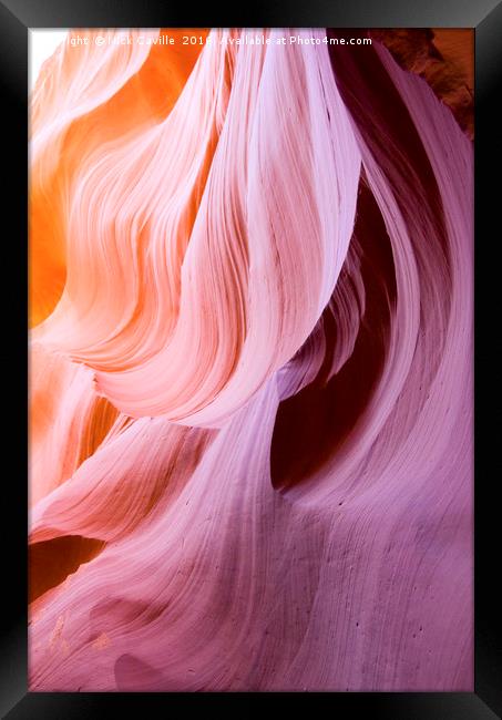Antelope Canyon Walls Framed Print by Nick Caville