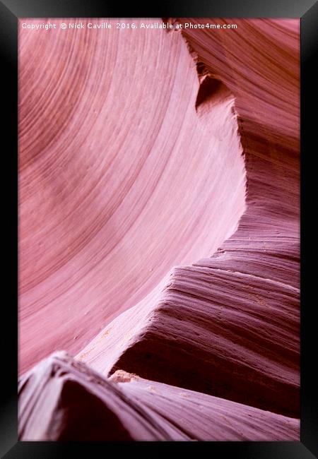 Antelope Canyon Walls Framed Print by Nick Caville