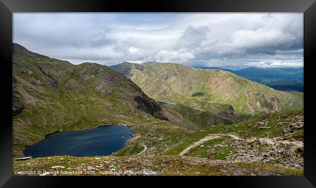 Low Water and the Coniston Fells Framed Print by George Robertson