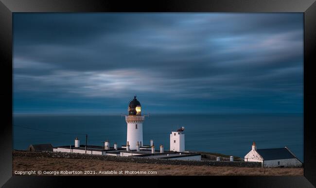 Dunnet Head Lighthouse, Scotland Framed Print by George Robertson