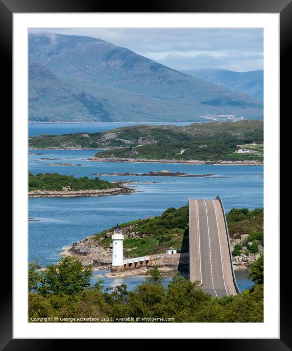 The Skye Road Bridge over Loch Alsh Framed Mounted Print by George Robertson