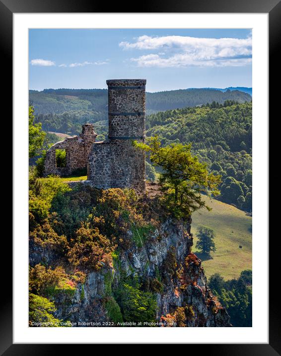 Kinnoull Tower in Perthshire Framed Mounted Print by George Robertson