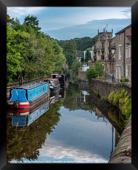 The Leeds Liverpool Canal at Skipton Framed Print by George Robertson