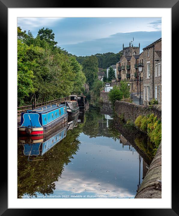 The Leeds Liverpool Canal at Skipton Framed Mounted Print by George Robertson