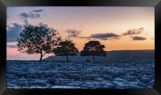 Sunset in the Yorkshire Dales Framed Print by George Robertson