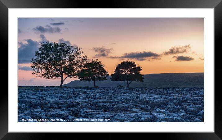 Sunset in the Yorkshire Dales Framed Mounted Print by George Robertson