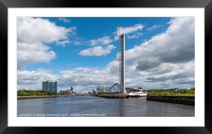 The Glasgow waterfront Framed Mounted Print by George Robertson