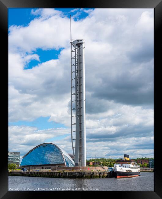 Glasgow Science Centre and the TS Queen Mary Framed Print by George Robertson