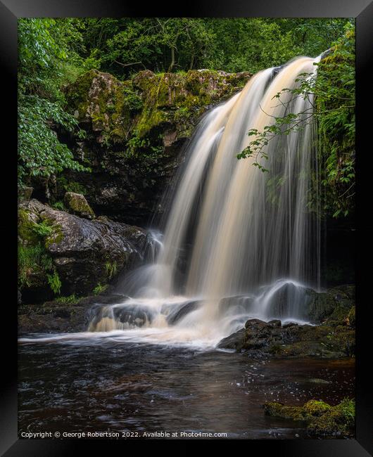  Muckle Alicompen waterfalls Framed Print by George Robertson