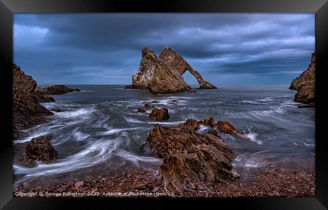 Bow Fiddle Rock at Portknockie Framed Print by George Robertson