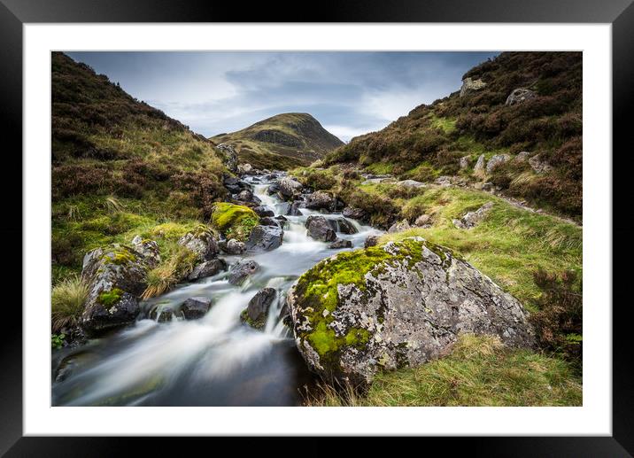 Outflow from Loch Skeen on Tail Burn Framed Mounted Print by George Robertson