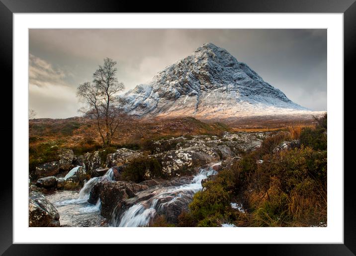 Glencoe in Winter Framed Mounted Print by George Robertson