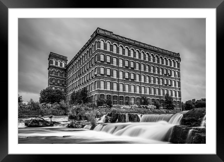 Old J&P Coats Anchor Thread Mill on River Cart, Pa Framed Mounted Print by George Robertson